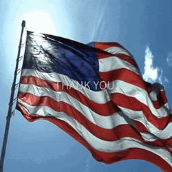 Thank You For Your Service US Flag GIF