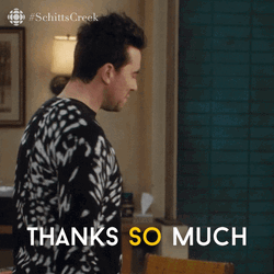 Thank You Funny David Rose Schitt's Creek GIF