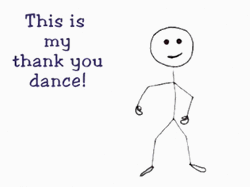 Thank You Funny Stickman Dance GIF