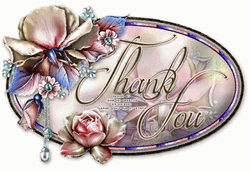 Thank You Glitter Flowers Message  GIF