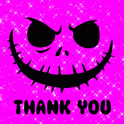 Thank You Glitter Smile Halloween  GIF