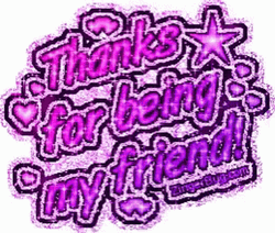 Thank You Glitter Thanks For Being My Friend GIF