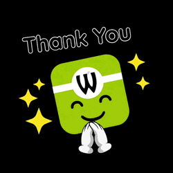 Thank You Green Square Emoji Smiling Wtih Sparkles