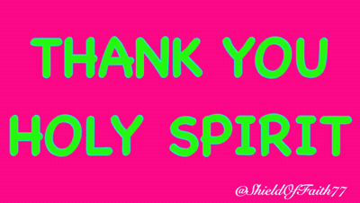 Thank You Holy Spirit On Pink Background GIF