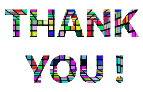 Thank You In Stained Glass Sticker
