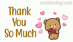 Thank You Jumping Cute Bear GIF