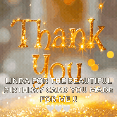 Thank You Linda Birthday Card GIF