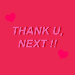 Thank You Next Glowing Text GIF