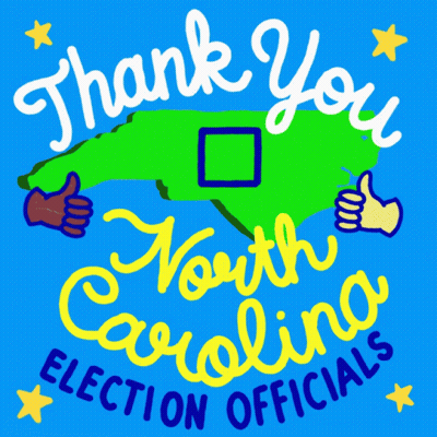Thank You North Carolina Election Officials Sticker GIF