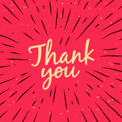 Thank You on Red Background