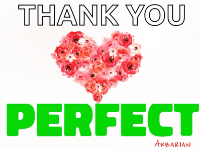 Thank You Perfect Heart Rose Poster GIF