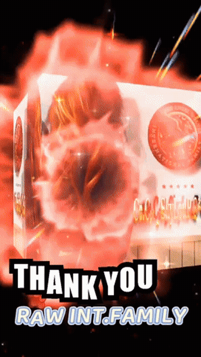 Thank You Raw Int.Family Ad With Box GIF