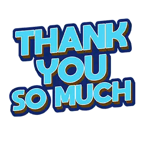 Thank You So Much Blue Sticker
