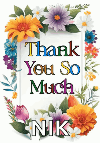 Thank You So Much Nik Greeting Card GIF