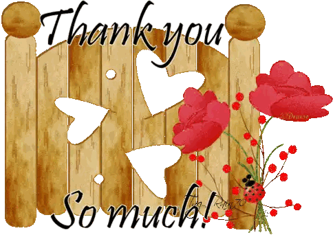 Thank You So Much Sign With Flowers Sticker