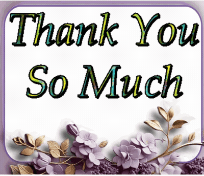 Thank You So Much Sign With Flowers GIF