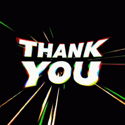 Thank You Surrounded By Green And Red Rays GIF