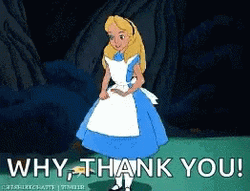 Thank You Thank You Alice In Wonderland GIF