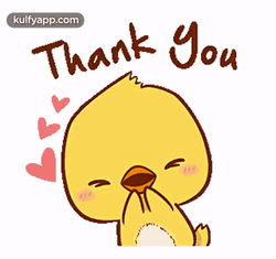 Thank You Thank You Cheery Chick Cartoon GIF