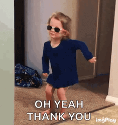 Thank You Thank You Dancing Cute Girl GIF