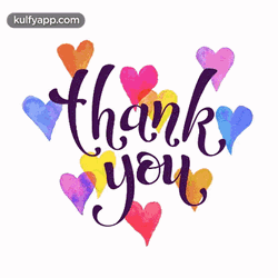 Thank You Thank You Flashing Hearts GIF