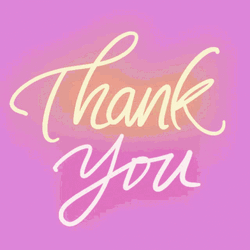 Thank You Thank You Shimmering Text Design GIF