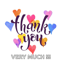 Thank You Very Much Aesthetic Hearts GIF