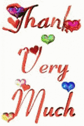 Thank You Very Much Colorful Heart GIF