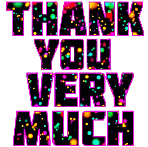 Thank You Very Much With Dots Sticker