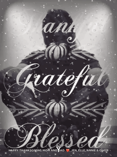 Thankful Blessed Thanksgiving Card GIF