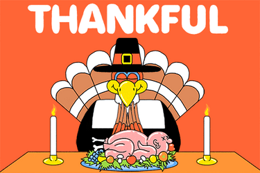 Thankful Cartoon Turkey Thanksgiving Meme GIF