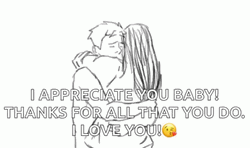 Thankful For You Couple Tight Hug GIF