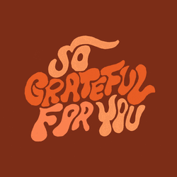 Thankful For You Distorted Text GIF
