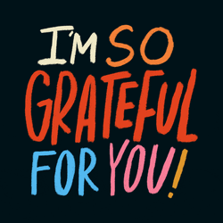 Thankful For You Text Motion GIF