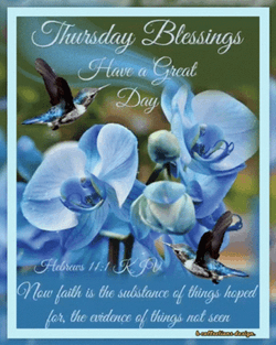 Thankful Thursday Blue Flowers GIF