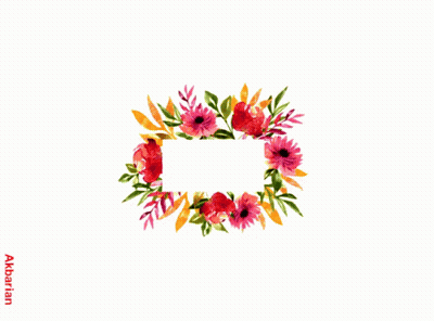 Thanks A Lot Floral Frame GIF