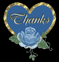 Thanks Animated Blue Rose