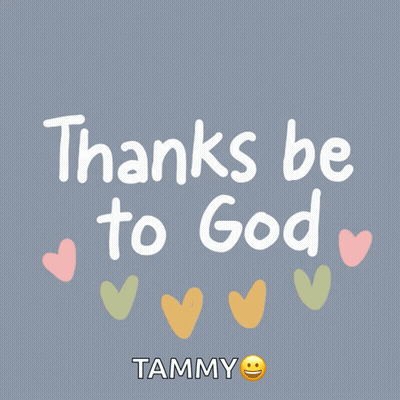 Thanks Be To God Poster With Hearts GIF