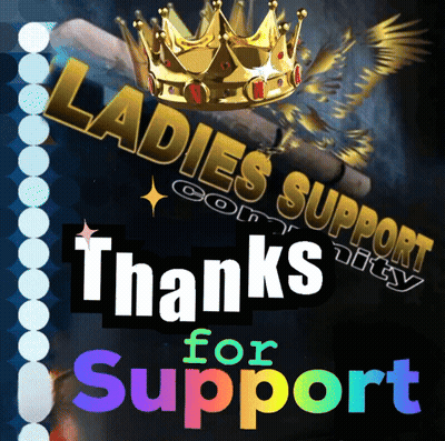Thanks For Support Poster With Crown GIF