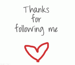 Thanks For The Follow Red Heart GIF