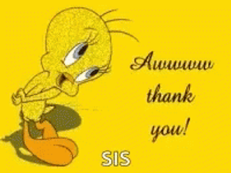Thanks Girl Looney Tunes Tweety Bird GIF