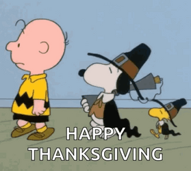 Thanksgiving Funny Charlie Brown  GIF