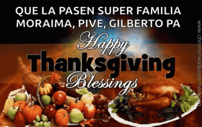 Thanksgiving Greeting Card With Cornucopia And Turkey GIF