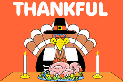 Thanksgiving Thankful Turkey GIF