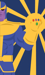 Thanos 2D Flashing Gauntlet Snap GIF