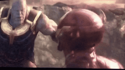 Thanos And Iron Man Fighting Avengers Infinity War GIF