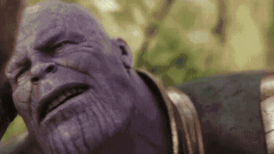 Thanos Close-Up Eyes Closed Mouth Open GIF