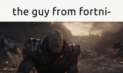 Thanos Guy From Fortnite Building GIF