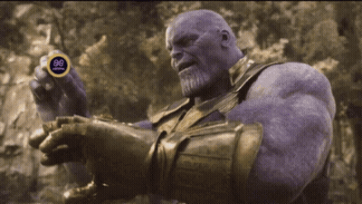 Thanos Holding Coin With EE GIF