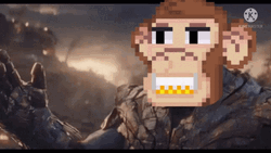 Thanos I Am Inevitable Funny Monkey Reface GIF